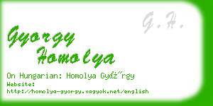 gyorgy homolya business card